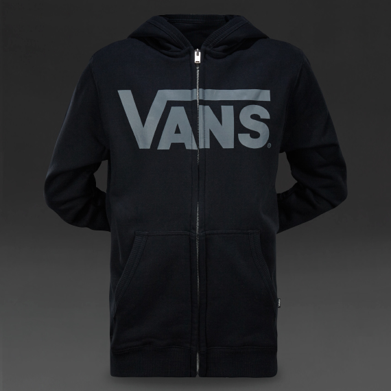 Vans Classic Zip Hoodie Black / New Charcoal for Boys